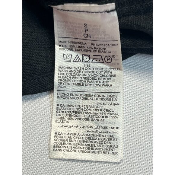 Old Navy Womans S Black Baby Doll Peasant Boho Smocked Back Mini Dress Pockets - Picture 7 of 9